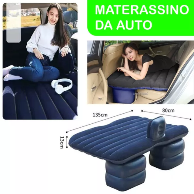 Materasso Auto Letto Gonfiabile per Sedile Posteriore Macchina Materassino Aria