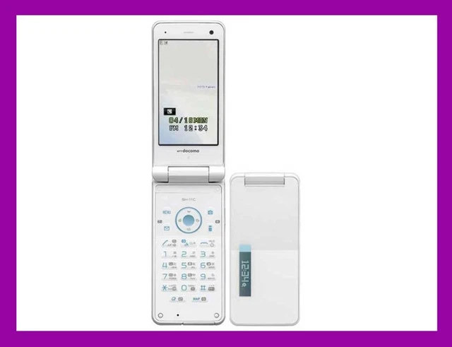 SHARP DOCOMO FOMA Sh-11C White Japanese Flip Phone Garakei