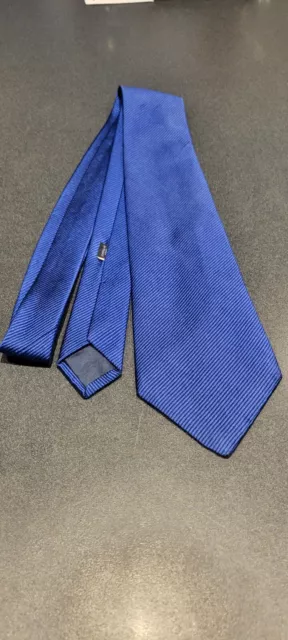 Charvet Mens Tie Navy Blue 3 3/4 x 58"