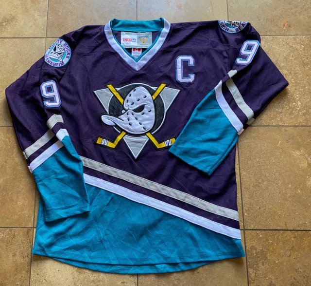 CCM Anaheim Mighty Ducks XL/52 NHL Hockey Jersey Paul Kariya #9 White  Stitched