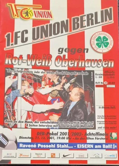 2001/02 DFB Pokal 1.FC Union Berlin - Rot-Weiß-Oberhausen