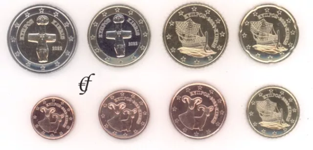 Zypern alle 8 Münzen 1 Cent - 2 Euro Kursmünzenset KMS alle Jahre wählen
