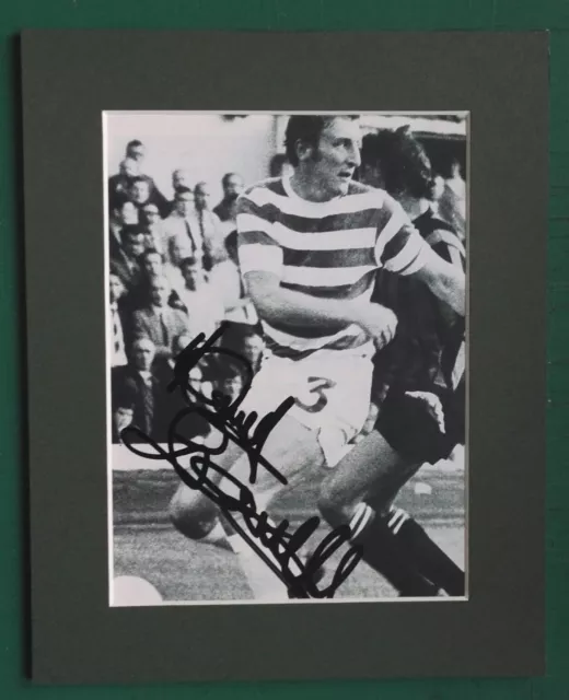 TOMMY GEMMELL CELTIC 1967 EUROPEAN CUP WINNER SIGNED 10 x 8 MOUNTED PICTURE COA