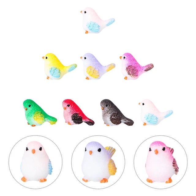 Accesorios para el hogar mesa miniaturas mini pájaros adorno para pastel