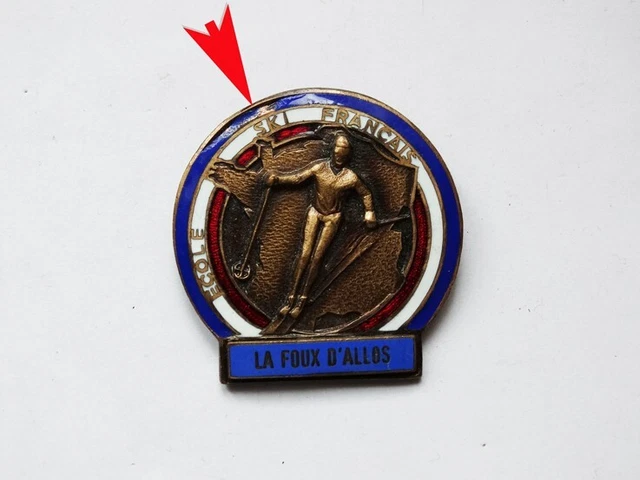 Insigne émaillé ESF - École De Ski Français - Moniteur Le Mont Dore - Augis - France