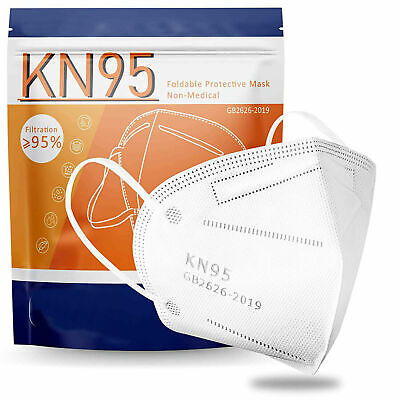 White KN95 Protective 5 Layer Face Mask BFE 95% Disposable KN95 Mask