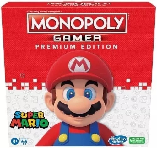 SUPER MARIO MONOPOLY Gamer Premium Edition Board Game - Hasbro 2022 ...