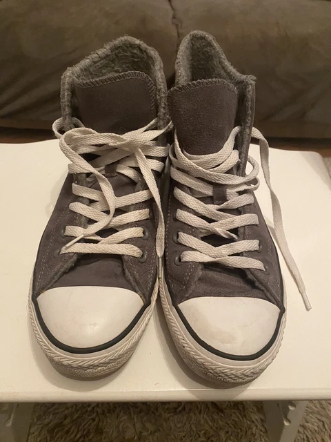CONVERSE CHUCK TAYLOR All Star Leather Faux Fur Lining High Top