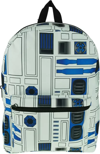 Star Wars R2-D2 Droid Allover Print Large Backpack 16” Official Licensed R2D2