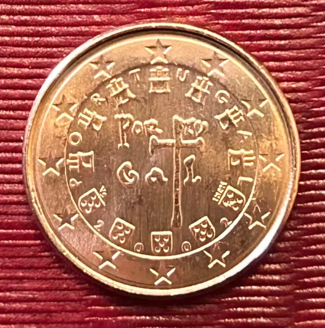 1 Cent Münze Portugal 2002, Unzirkuliert, frich aus Originalbeutel!