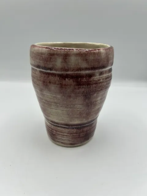 Studio Art Pottery Signed Pot - Hand Thrown glazed Stoneware vase signed