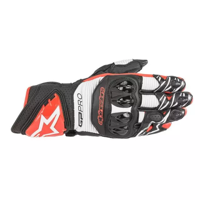 Alpinestars GP Pro R3 Noir Blanc Bright Rouge Gants -  Livraison gratuite!