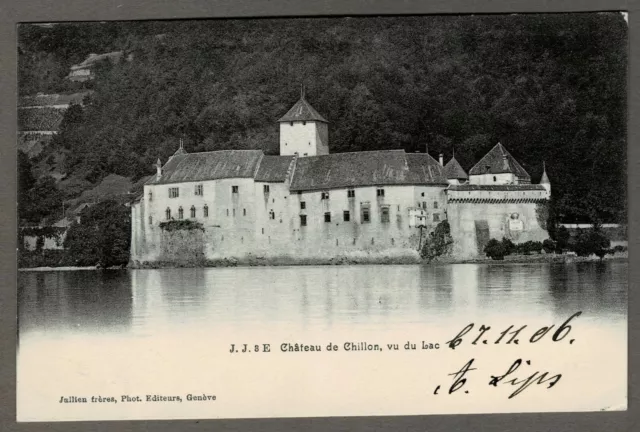 AK GENF / GENÈVE: CHÂTEAU de CHILLON, gelaufen 1906