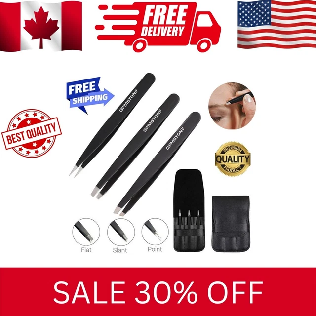 Eyebrow Tweezers Stainless Steel Health Skin Care Facial Hair Removal kit Pack.