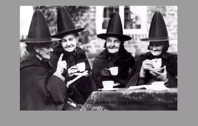 Scary Witch PHOTO Vintage Creepy Halloween Freak Scary Coven Wicked Witches