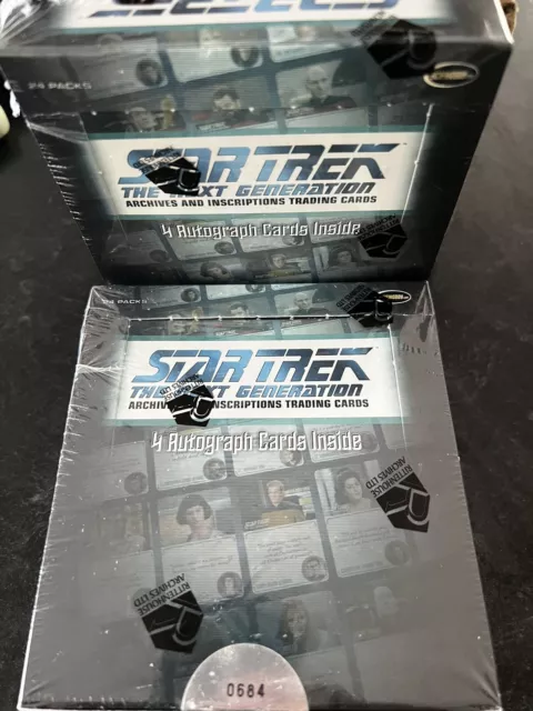 STAR TREK The Next Generation Archives and Inscriptions Cards Sealed Box
