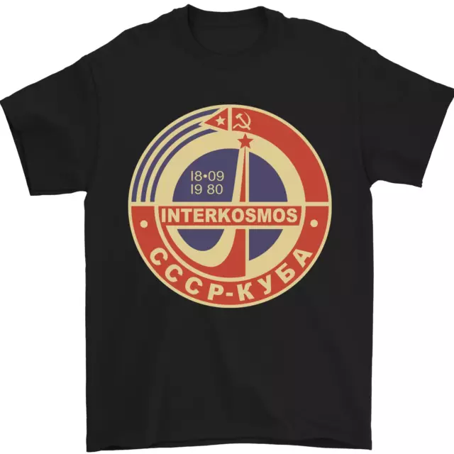 INTERKOSMOS CCCP Logo Soviet Space USSR Mens T-Shirt 100% Cotton