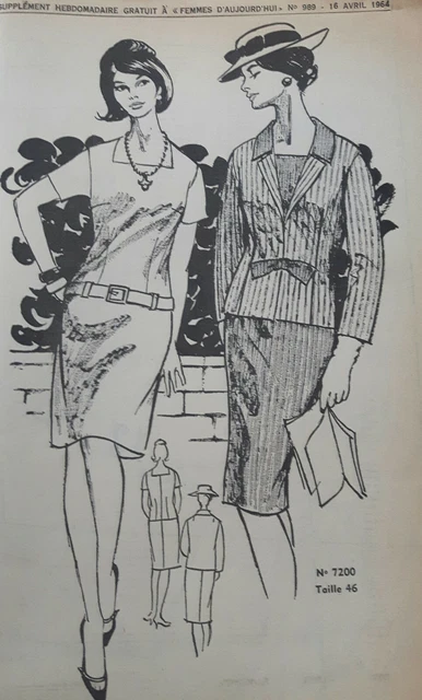 Patron De Veste Taille 44 Vintage - Femmes D'Aujourd'hui N°695 Pour Fille 14 Ans