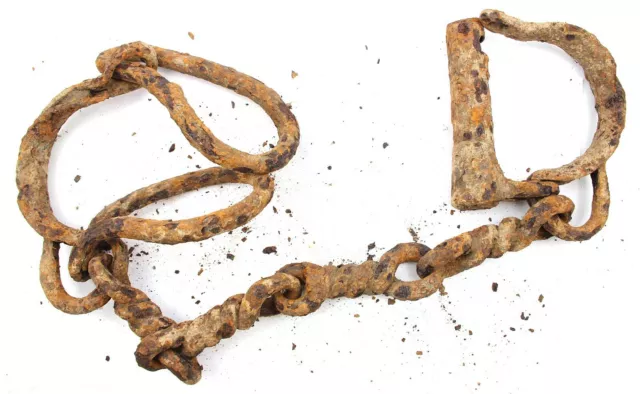 Ancient Rare Authentic Executioner Medieval Iron Torture Shackles 14-16th AD