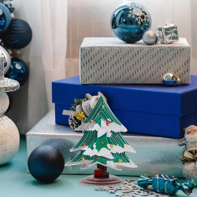 CHRISTMAS GIFT DIY Tree Model Kits 3D Paper Puzzles Decoration Jigsaw