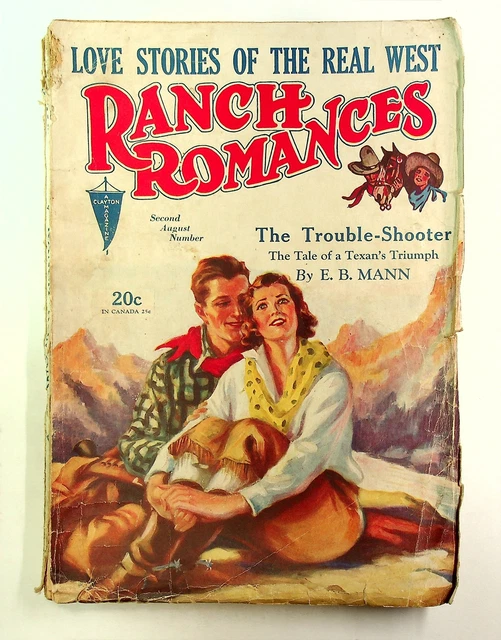 Ranch Romances Pulp Aug 28 1931 Vol. 37 #1 FR/GD 1.5