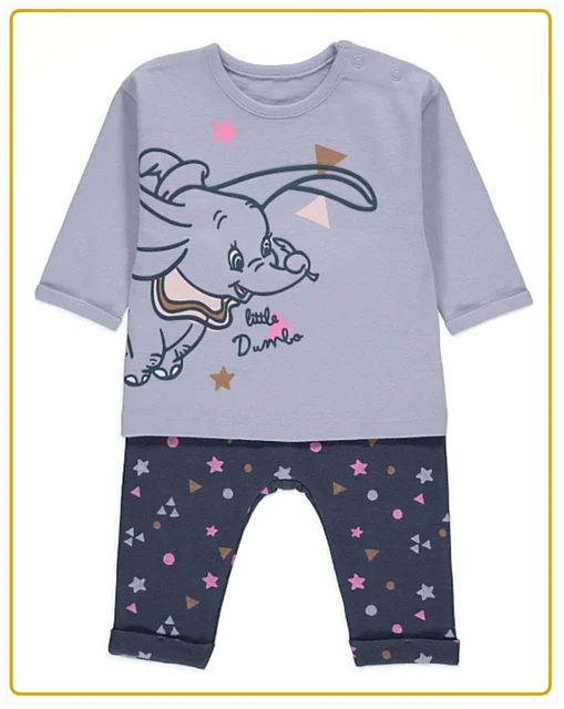 Disney Baby Girls Dumbo Character Sleeved Top & Leggings Outfit 0-3 Months BNWT