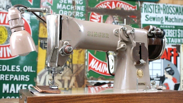 GERMAN SINGER 216G Semi Industrial Sewing Machine - Sew 6MM Leather £ ...
