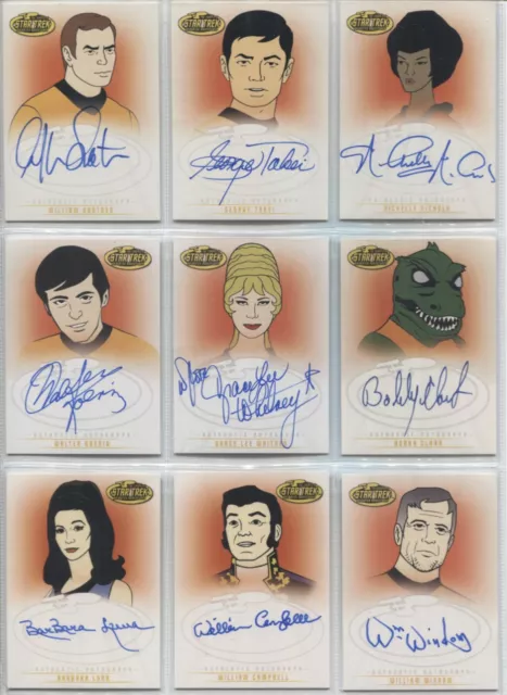 STAR TREK COMPLETE ANIMATED ADVENTURES AUTOGRAPH TRADING CARDS - Multi Listing