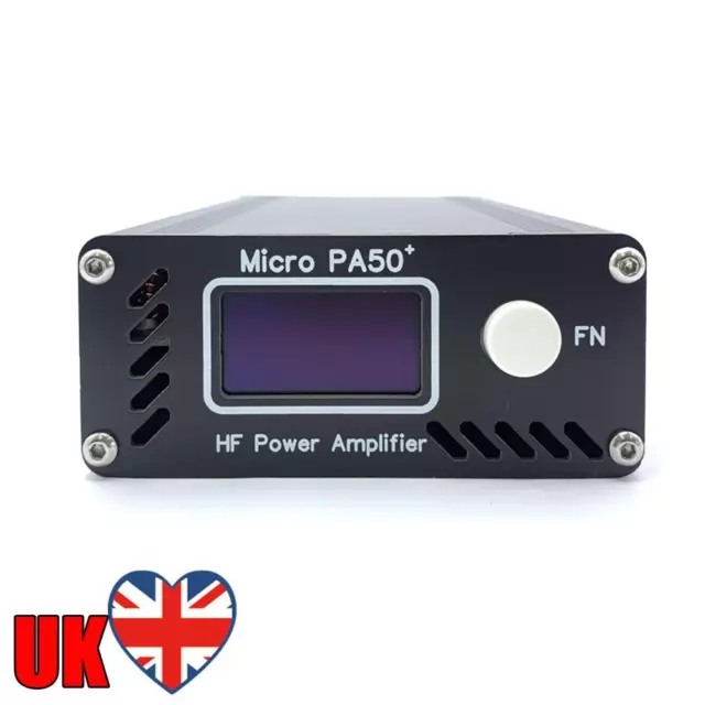 Micro PA50 PLUS Shortwave HF Power Amplifier 1.3-Inch OLED Screen for Radio