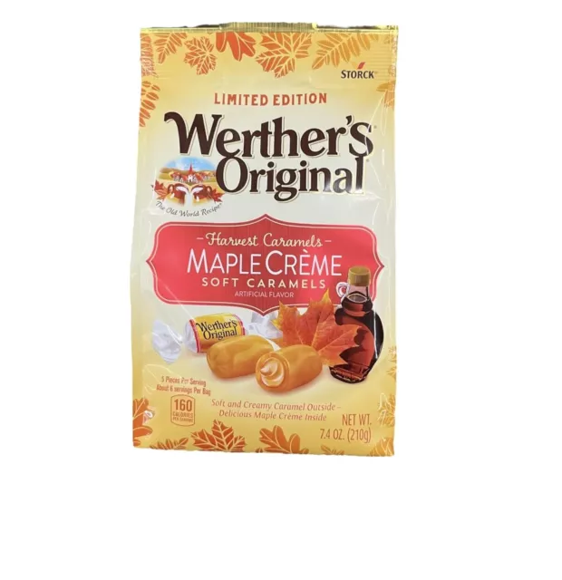 Werther's Original Soft Harvest MAPLE CREME Candy, 1 Bag 7.4 Oz Bag MAY 2024