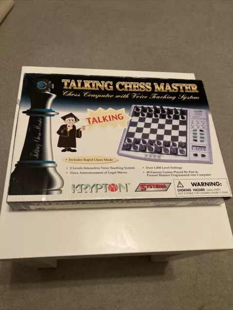 Systema Talking Chess Master Computer Krypton Vintage Elettronico In scatola Funzionante