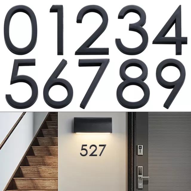 Self-Adhesive ABS Acrylic Numeral Tag 0 To 9 Door Label Number Plate Sign