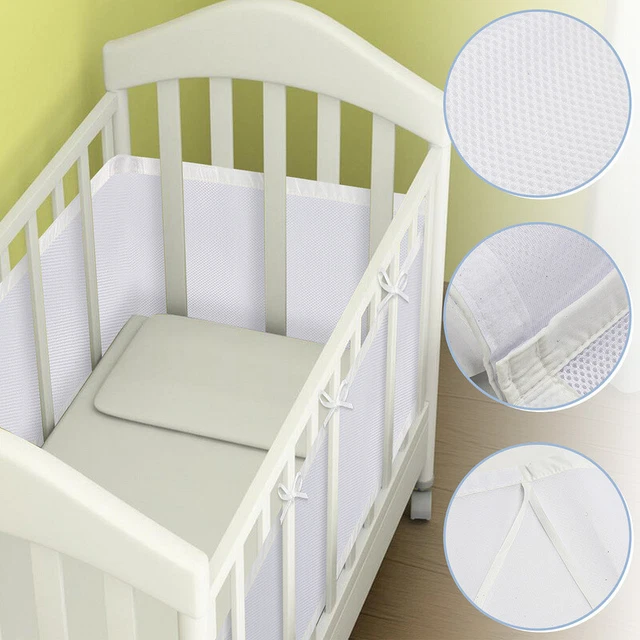 2x nido borde de cama 160x30 340x30cm para cuna protector de cabeza red de protección