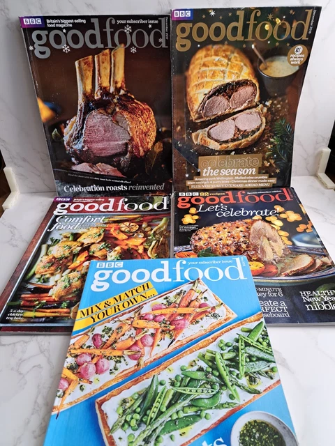 BBC GOOD FOOD magazines x 5, past issues mix, cooking food recipes