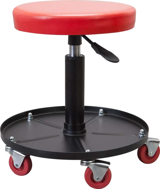Heavy Duty Rolling Pneumatic Creeper Garage/Shop Seat Padded Adjustable Mechanic