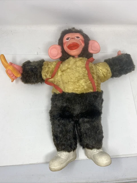 VTG 1960S RARE LUXTONE TRANSISTOR RADIO PLUSH STUFFED MONKEY TOY $13.27 ...
