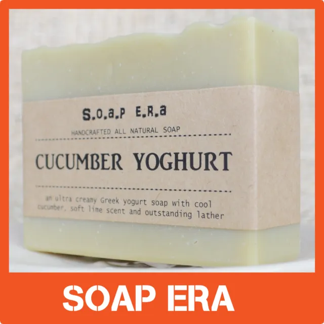 1 x CUCUMBER YOGURT soap- Tighten the pores-natural cold process handmade soap