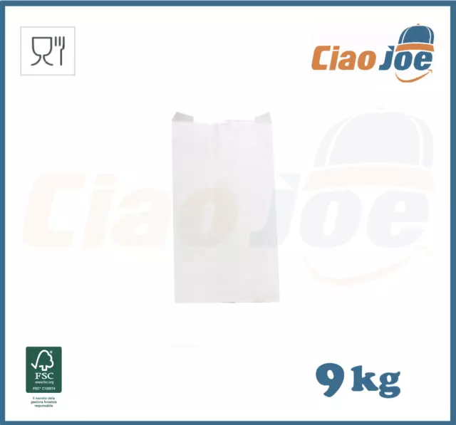 9 KG Sacs De Papier Blanc pour Alimentaire Pain Cadeau Bonbons Gâteaux