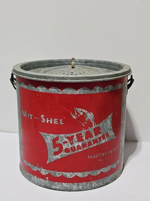 Vintage Galvanized Minnow Bucket FOR SALE! - PicClick