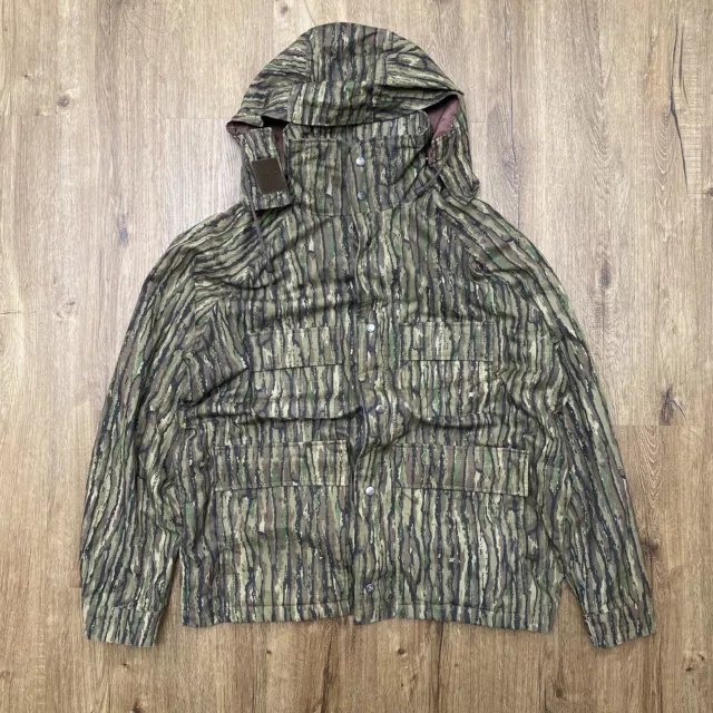 VTG Trophy Club Real Tree Camo Hunting Jacket Mens Large Outdoors Removable Hood
