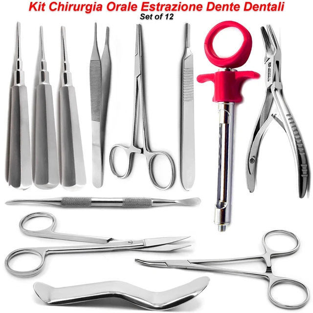 Acquista Set Di Elevatori Dentali Da 13 Pezzi Con Kit Di Strumenti Pinza Per Estrazione Dei Denti Per Estrazione Dei Denti Sollevamento Della Radice Curva In Italia A Partire Da 19 - Foto 5