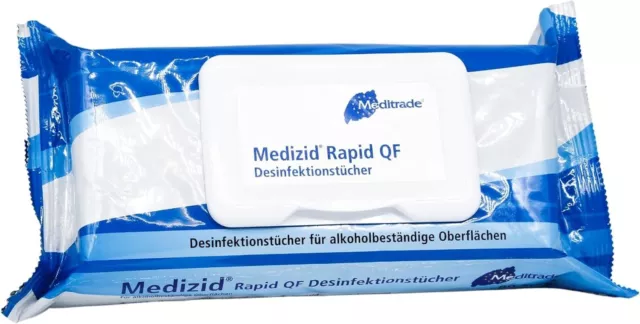 Medizid® Rapid QF 80 Stück alkoholische Flächen-Desinfektionstücher wipes MAXI