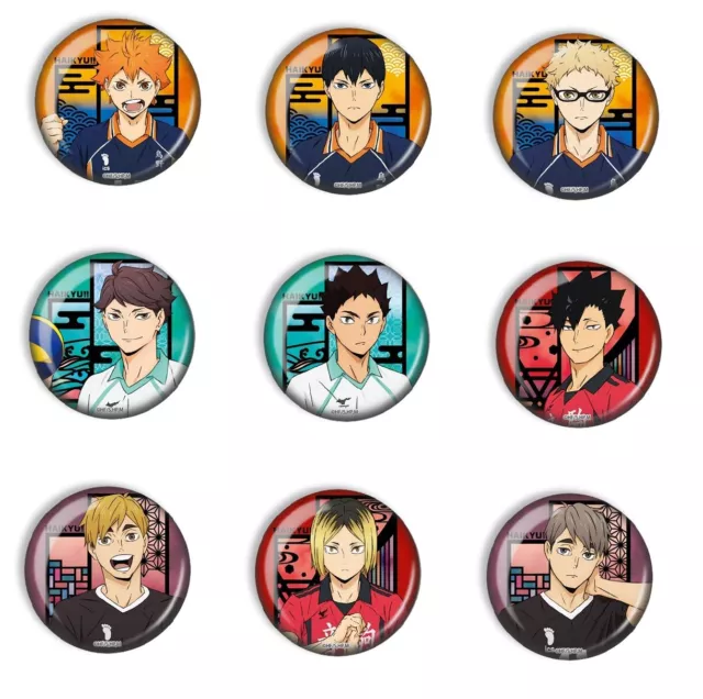 Haikyuu Pin Set Anime Manga Character Cosplay 9 Pack Button Badge Magnets Haikyu