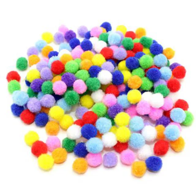 500pcs Mixed Color Pom Poms 0.32" Fuzzy Pompoms Balls Art Supplies DIY Creative