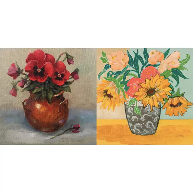 Flowers In A Vase 20X20cm Oil Paint By Numbers Picture DIY Painting Crafts Kits