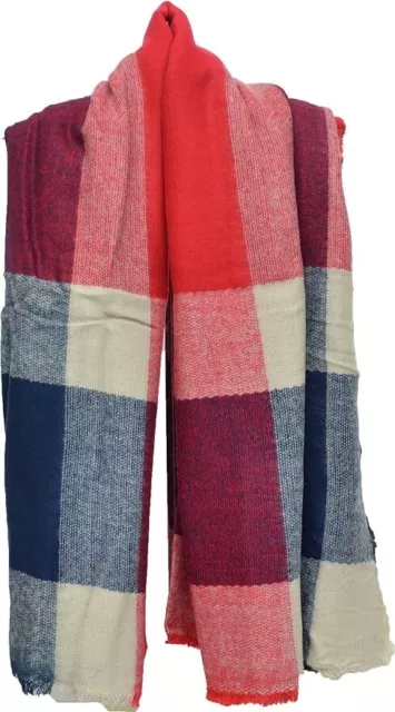 Collection XIIX Women's Brushed Plaid Square Runway Wrap scarf 56"L x 56"W