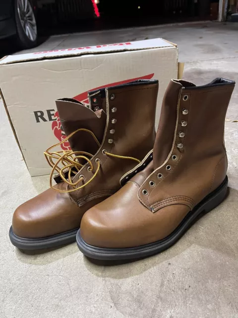 VINTAGE RED WING Boots 953 11ee Brown Leather USA Made Supersole NIB ...