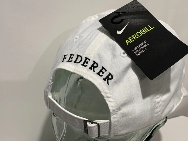 Nike Roger Federer White Hat TENNIS ROGER FEDERER Signed