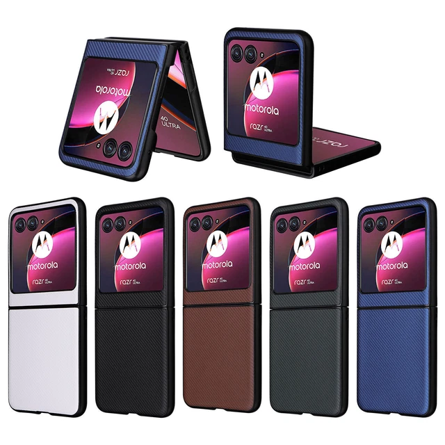 For Motorola Razr 40 Ultra Luxury Carbon Fiber Matte Hybrid Hard PC Case Cover
