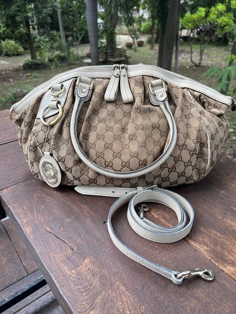 AUTHENTIC VINTAGE GUCCI Boston Bag GG Monogram Doctor/Satchel Bag (w/Serial  #) $325.00 - PicClick